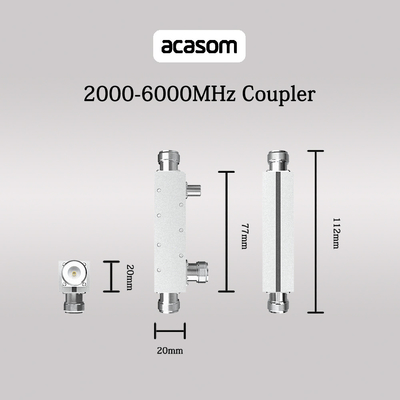 Accoppiatore direzionale a banda larga versatile da 600 MHz a 6000 MHz con porta N femminile