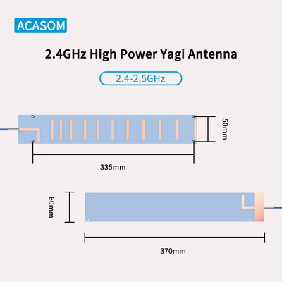 RFSMA Maschio Yagi Drone Jammer Antenna 50 Ohm 13 DBi Alto Guadagno