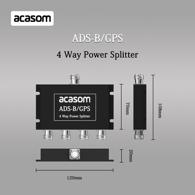Splitter di potenza a 4 vie per segnali ADS-B e GPS 800-2150MHz N connettore femminile a bassa inserzione