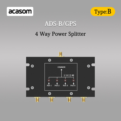 Splitter di potenza a 4 vie per segnali ADS-B e GPS 800-2150MHz N connettore femminile a bassa inserzione